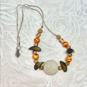 20” necklace. Lightweight boho style, summertime tribal fun